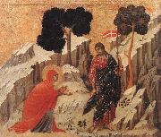 Duccio di Buoninsegna Appearence to Mary Magdalene oil painting artist